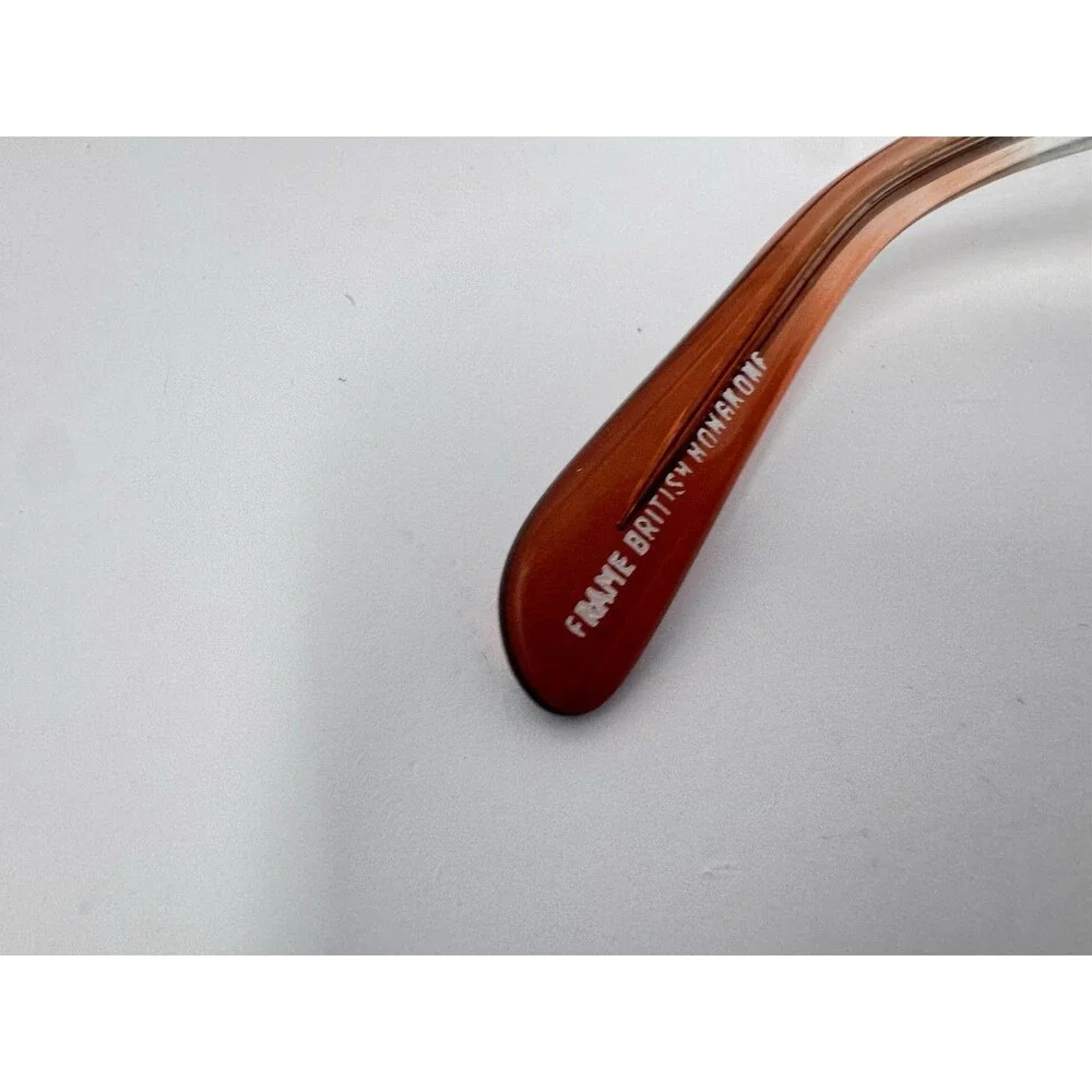 Winbeldon Ruby Vintage Eyeglass Frames Only 50-17-135 Orange Clear UK New Old St